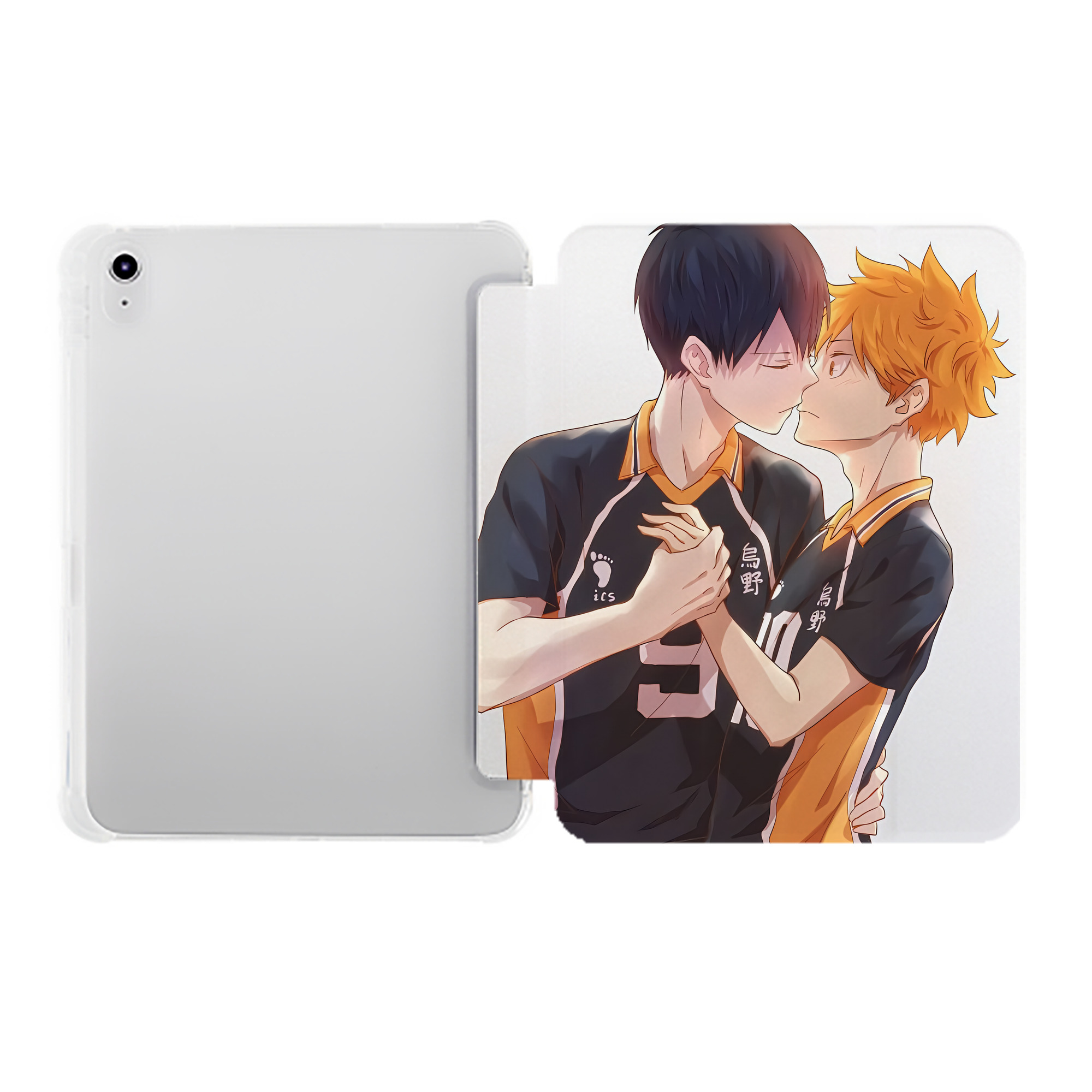 （画像用） ハイキュー!! Haikyu!! IPad ケース ペン収納付き 三つ折りスタンド PUレザー×シリコン 対応機種9.5/10.5/10.9インチ
